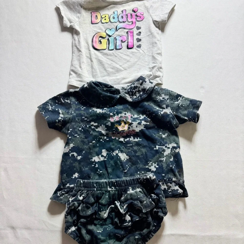 Carters Old Navy Baby Bgosh Girls 6-12M Clothing Lot Bodysuits Dress Sweater 9pc